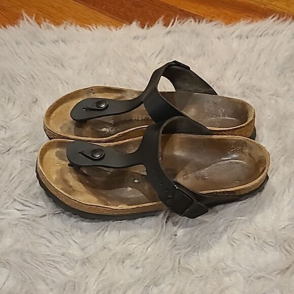 Birkenstock gizeh black‎ and tan sandals size 36 us size 5-5 1/2 - Picture 5 of 10